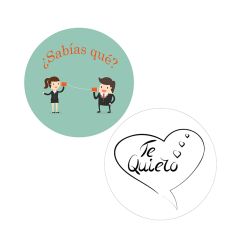 Pack papeles comestibles burn ¿Sabías qué? (Te quiero) 14 cm - María Lunarillos