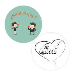 Pack papeles comestibles burn ¿Sabías qué? (Te quiero) 17 cm - María Lunarillos