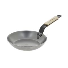 Sartén con mango de madera de haya 20 cm - Hierro mineral B - De Buyer