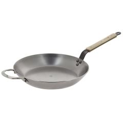 Sartén con mango de madera de haya 32 cm - Hierro mineral B - De Buyer