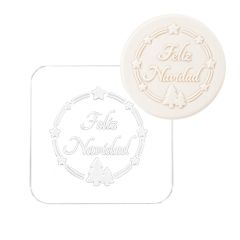 Sello para galletas personalizado Navidad estrellas - Metacrilato grabado