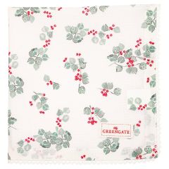 Servilleta de algodón con encaje Scarlett White 40 cm - GreenGate