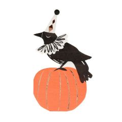 Servilletas de papel cuervo y calabaza Halloween (16) - Meri Meri