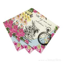 Servilletas de papel pequeñas Truly Alice (20) - Talking Tables