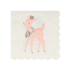 Servilletas de papel pequeñas cervatillo Navidad (16) - Meri Meri