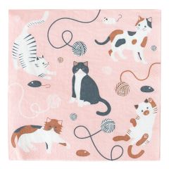 Servilletas rosas gatos (20) - My Little Day