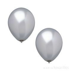 Globos plata (10) - Papstar