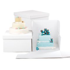 Caja tarta gruesa con tapa 41 x 41 x 40 cm - Decora