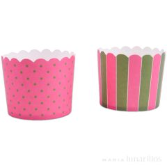 Cápsulas rígidas grandes fucsia-verde (12) - Städter