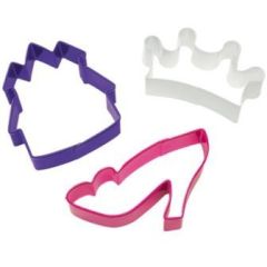 Cortadores zapato, corona y castillo de princesa (3) - Wilton