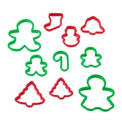 Cortadores rojos y verdes de Navidad (10) - Wilton