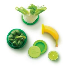 Tapas para conservar al vacío Greens (5) - Silicona (sin BPA) - Food Huggers