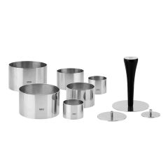 Set de 6 aros y un empujador para emplatar Formidable - Acero inoxidable - Gefu