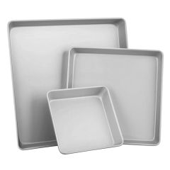 Moldes cuadrados de aluminio anodizado Performance Pans (3) - Wilton