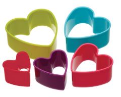 Cortadores de colores corazones (5) - Kitchen Craft