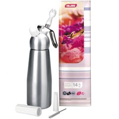 Sifón de nata y espuma con 2 boquillas 1 litro - Ibili