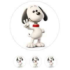 Oblea de Snoopy - 20 cm - María Lunarillos