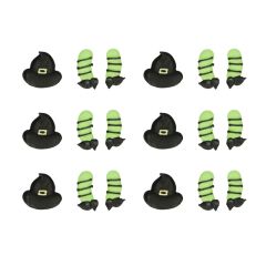 Sombreros y piernas de bruja de azúcar Halloween (18) - Sin gluten - Funcakes