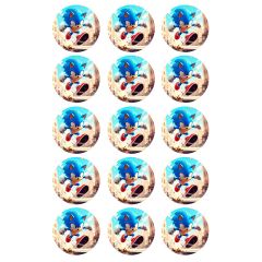 Papel de azúcar Sonic 1 - 5 cm (15) - María Lunarillos