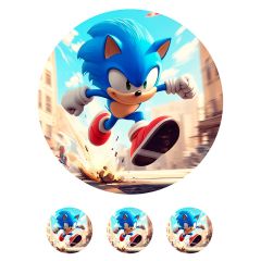 Oblea Sonic 2 - 20 cm - María Lunarillos