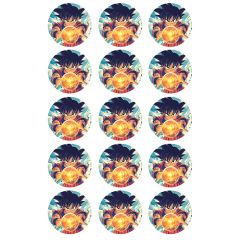 Papel de azúcar Dragon Ball 5 - 5 cm (15) - María Lunarillos