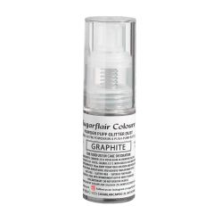 Spray de purpurina en polvo plata grafito 10 g - Sin gluten - Sugarflair