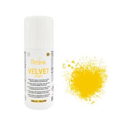 Spray Velvet efecto terciopelo amarillo 100 ml - Decora