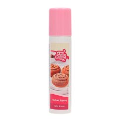 Spray Velvet efecto terciopelo marrón claro 100 ml - Funcakes