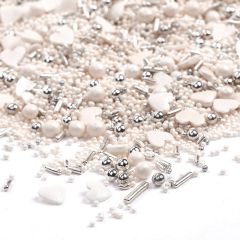 Sprinkles blanco y plata Happy Ever After 90 gr - Happy Sprinkles