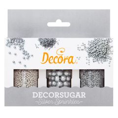 Sprinkles Mix metalizados plata 85 g (3) - Decora
