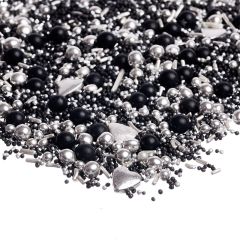 Sprinkles negro y plata Black Pearl 90 gr - Happy Sprinkles