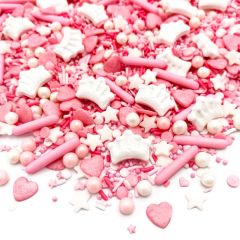 Sprinkles rosas y blancos Sweet Little Princess 90 g - Happy Sprinkles
