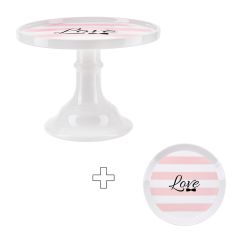 Stand de cerámica blanco Love 25 cm - Miss Étoile + REGALO plato