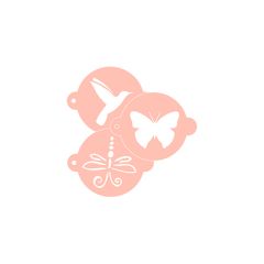 Stencils de pájaro, libélula y mariposa 9 cm (3) - TodoStencil
