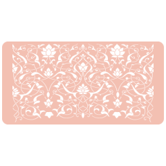 Stencil para contornos floral grande, 22 cm - TodoStencil
