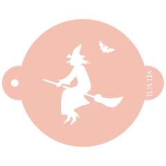 Stencil bruja Halloween 20 cm - TodoStencil