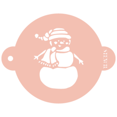 Stencil muñeco de nieve 20 cm - TodoStencil