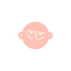 Stencil corazones enlazados 9 cm - TodoStencil