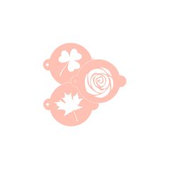 Stencils florales (nº 1), 9 cm (3) - TodoStencil