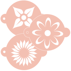 Stencils florales (nº 2), 20 cm (3) - TodoStencil