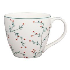 Taza de cerámica con asa mug Lucie White 250 ml - GreenGate
