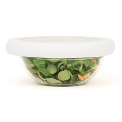 Tapa para conservar al vacío blanca L 20 cm - Cristal y Silicona (sin BPA) - Food Huggers