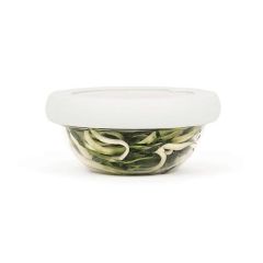 Tapa para conservar al vacío blanca S 15 cm - Cristal y Silicona (sin BPA) - Food Huggers