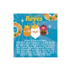 Tarjeta para roscón de Reyes Feliz azul - Dekora