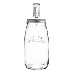 Kit tarro de fermentación con tapa de silicona 3 litros - Cristal - Kilner