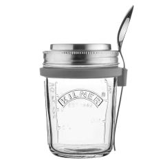 Tarro fiambrera de cristal hermética con soporte y cuchara 350 ml - Kilner