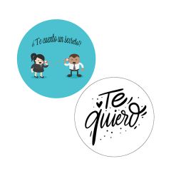 Pack papeles comestibles burn ¿Te cuento un secreto? (Te quiero) 14 cm - María Lunarillos