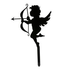 Topper Cupido San Valentín negro 10 cm - Dekora