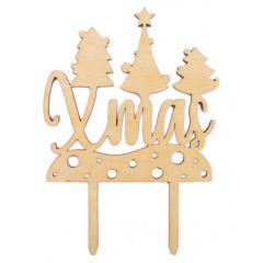 Topper de madera Xmas Navidad - ScrapCooking