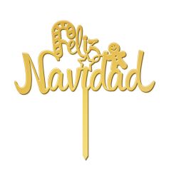 Topper Feliz Navidad 11 cm - Dekora